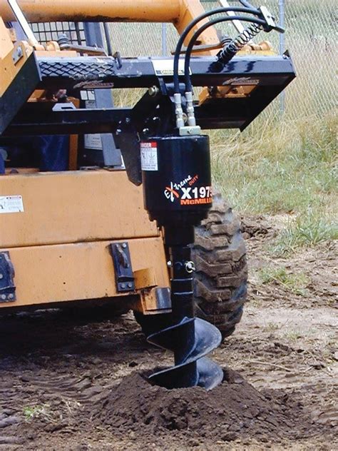 skid steer auger size